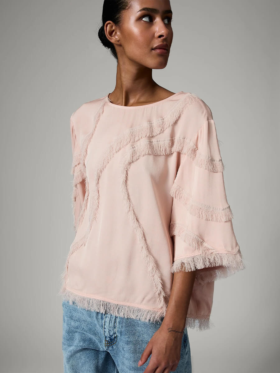 Day Birger et Mikkelsen
Tatiana Matt Crepe Top - Rose Smoke