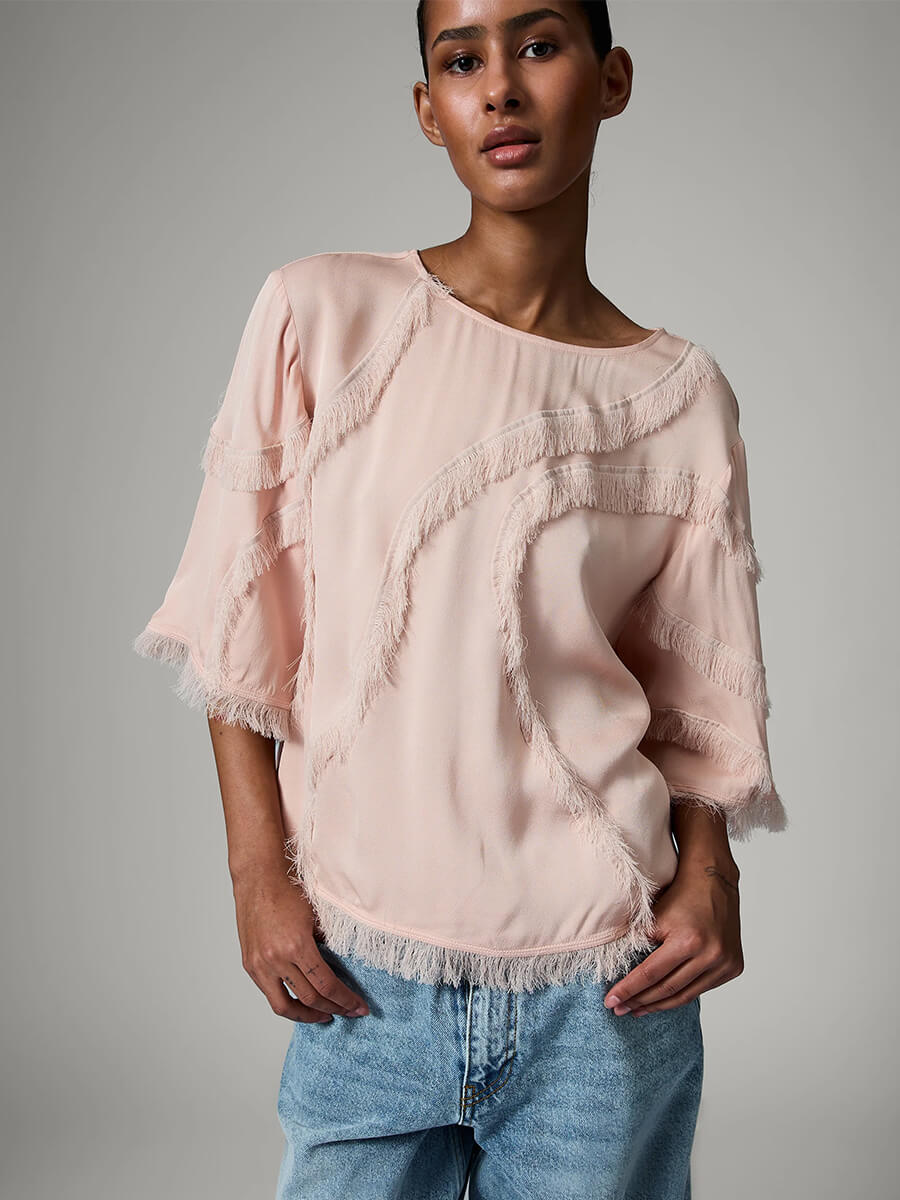 Day Birger et Mikkelsen
Tatiana Matt Crepe Top - Rose Smoke