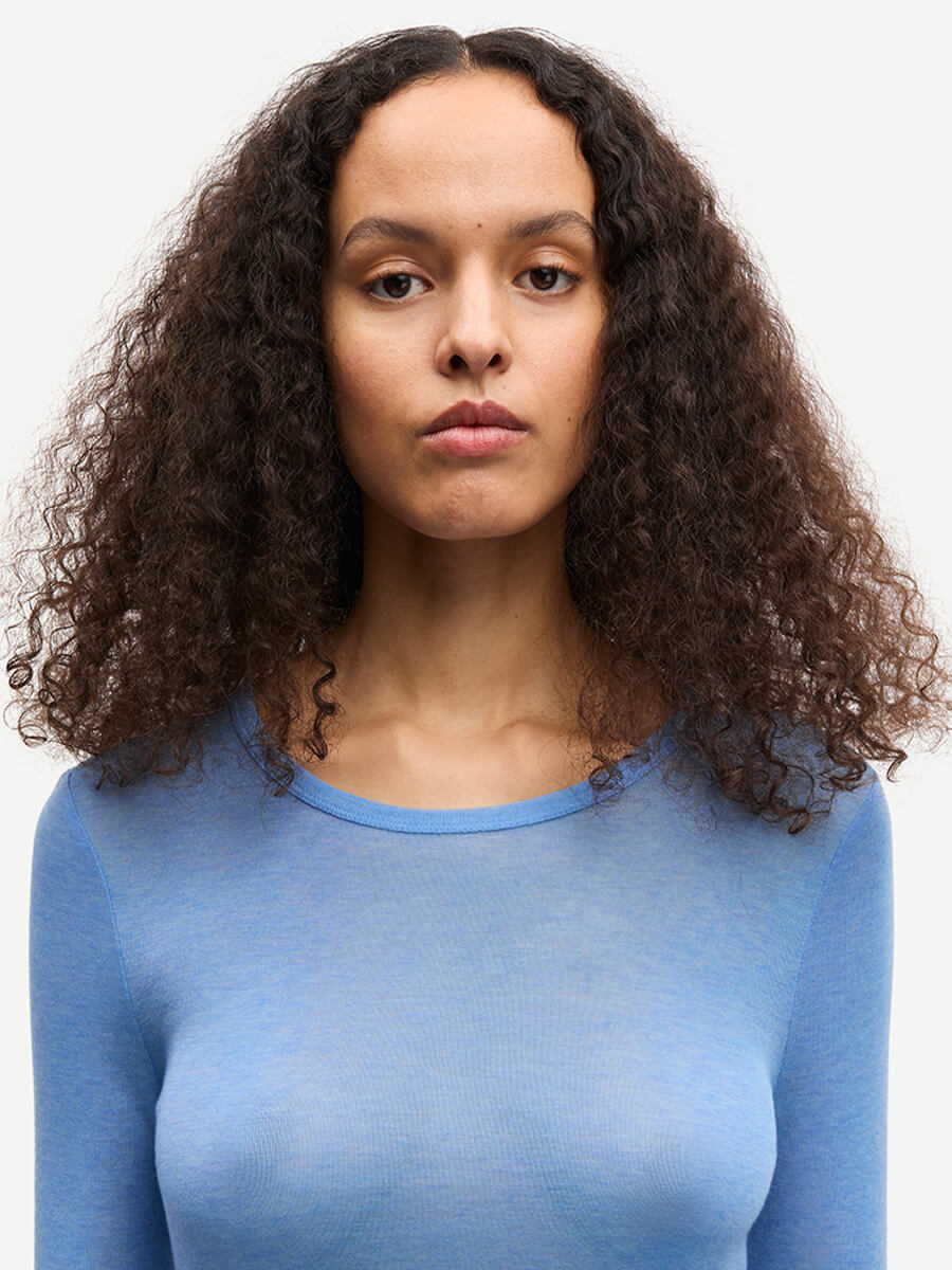 Samsoe Samsoe - Sadou T-Shirt LS - Della Robbia Blue
