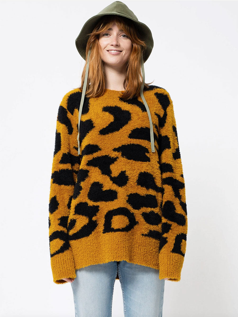Hampus Jacquard Knit Jumper - Leopard