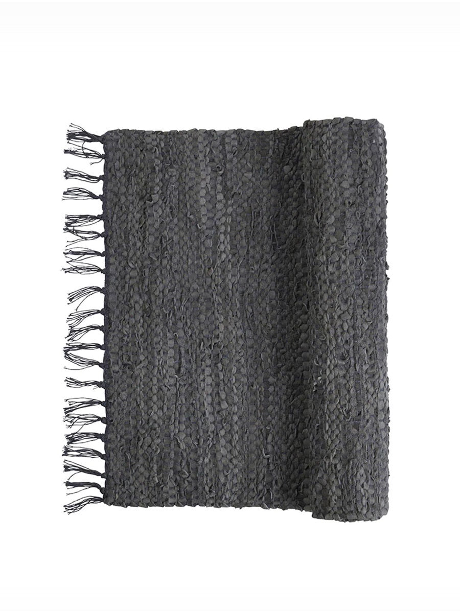 Broste Copenhagen - Nor Fringe Rug - Castlerock Grey