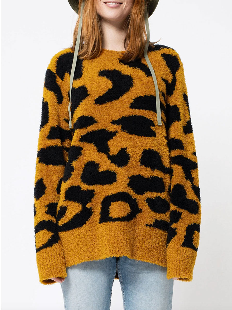 Hampus Jacquard Knit Jumper - Leopard