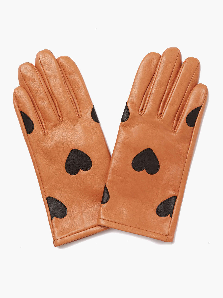 Mabel sheppard Leather Gloves - Camel Heart