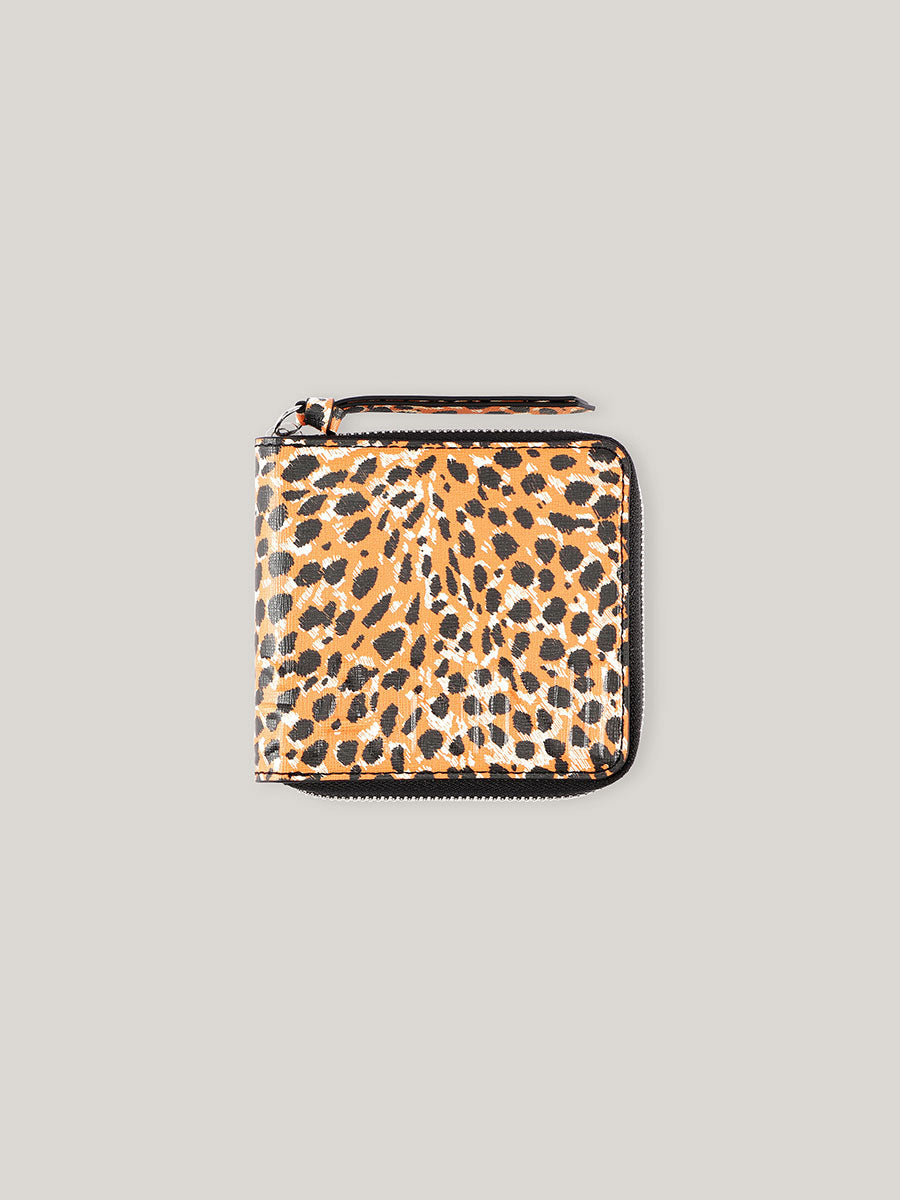 Ganni - Recycled Leather Wallet - Bright Marigold