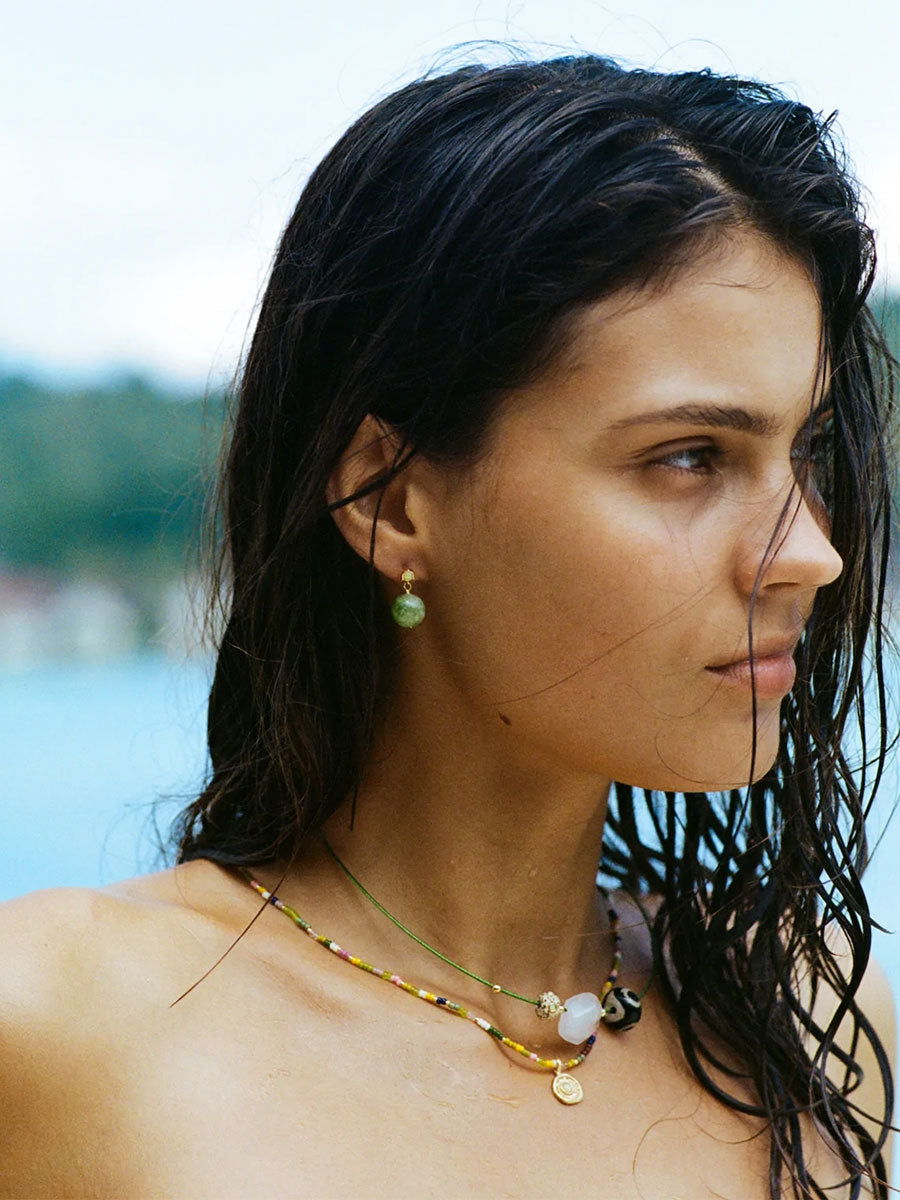 Anni Lu Green Bowl Earrings