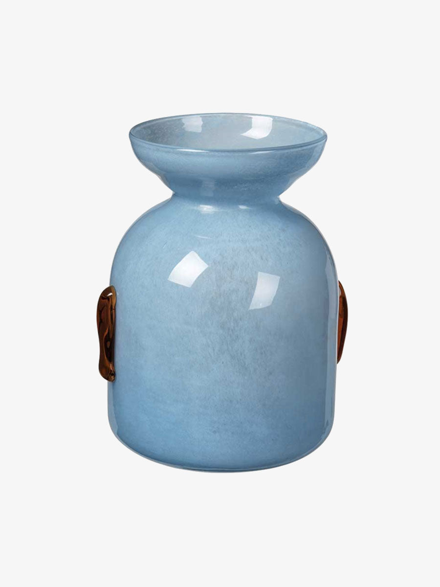 Broste Copenhagen-Vera Mouthblown Glass Vase Large - Serenity Blue