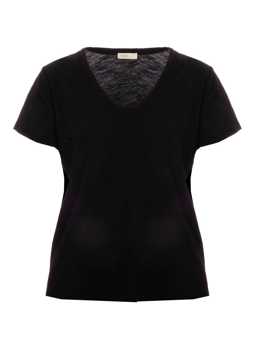 Levete Room Any2 Scoop Neck T-shirt - Black