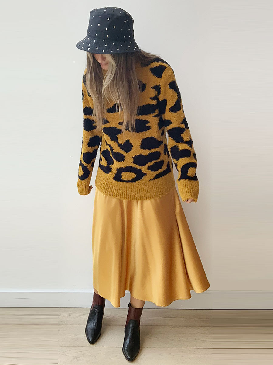 Hampus Jacquard Knit Jumper - Leopard