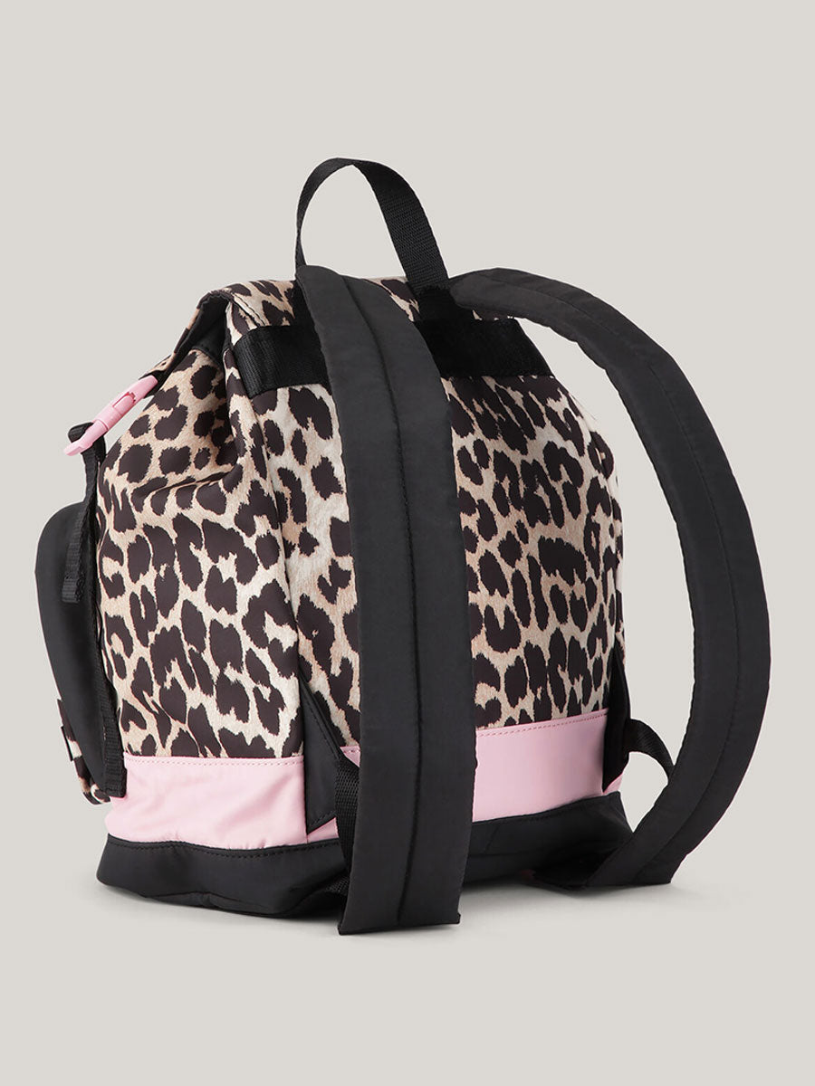 Ganni-Recycled Tech Small Backpack - Leopard