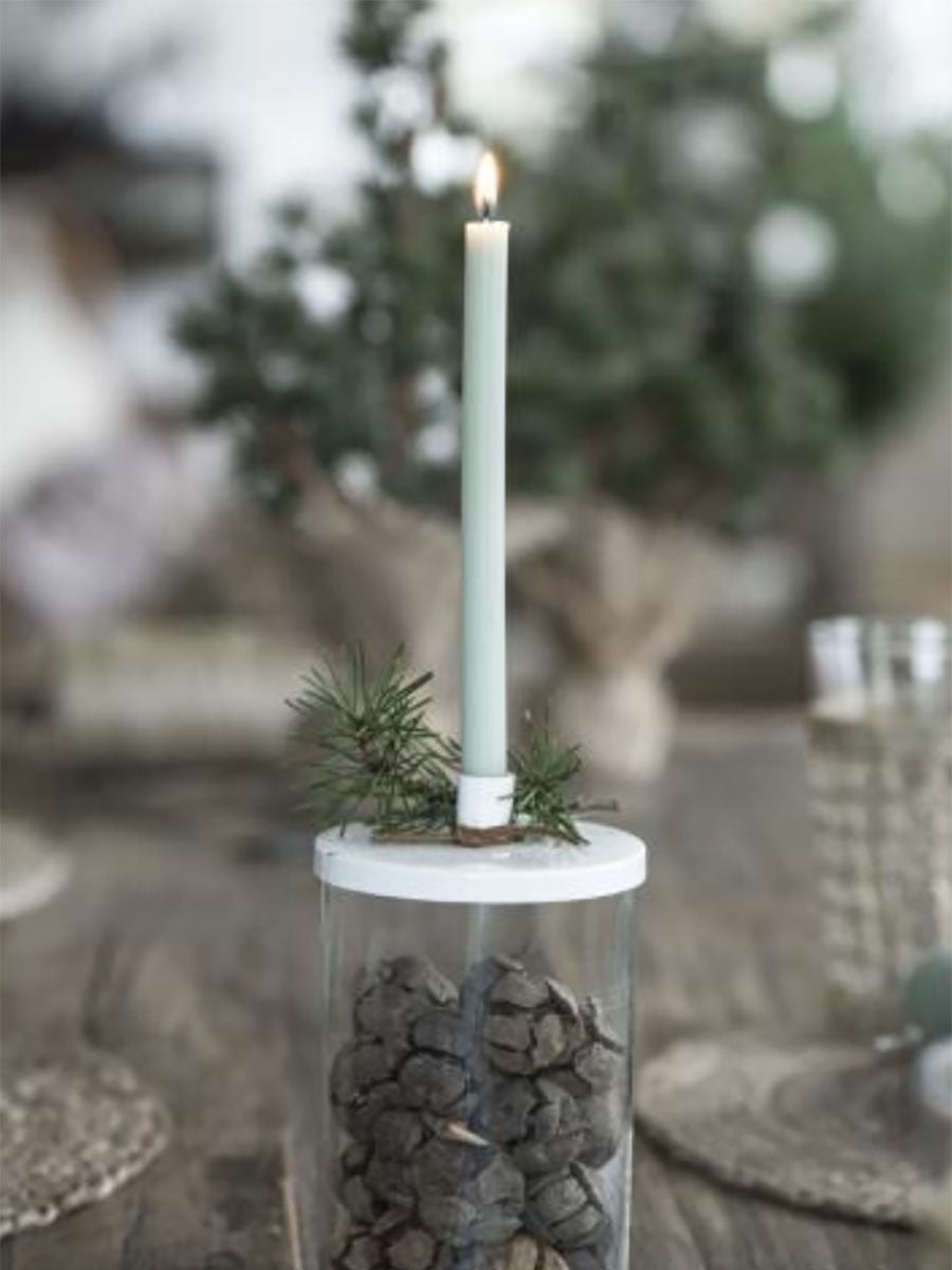 Ib-Laursen-Tapered-Candle-Dusty-Green