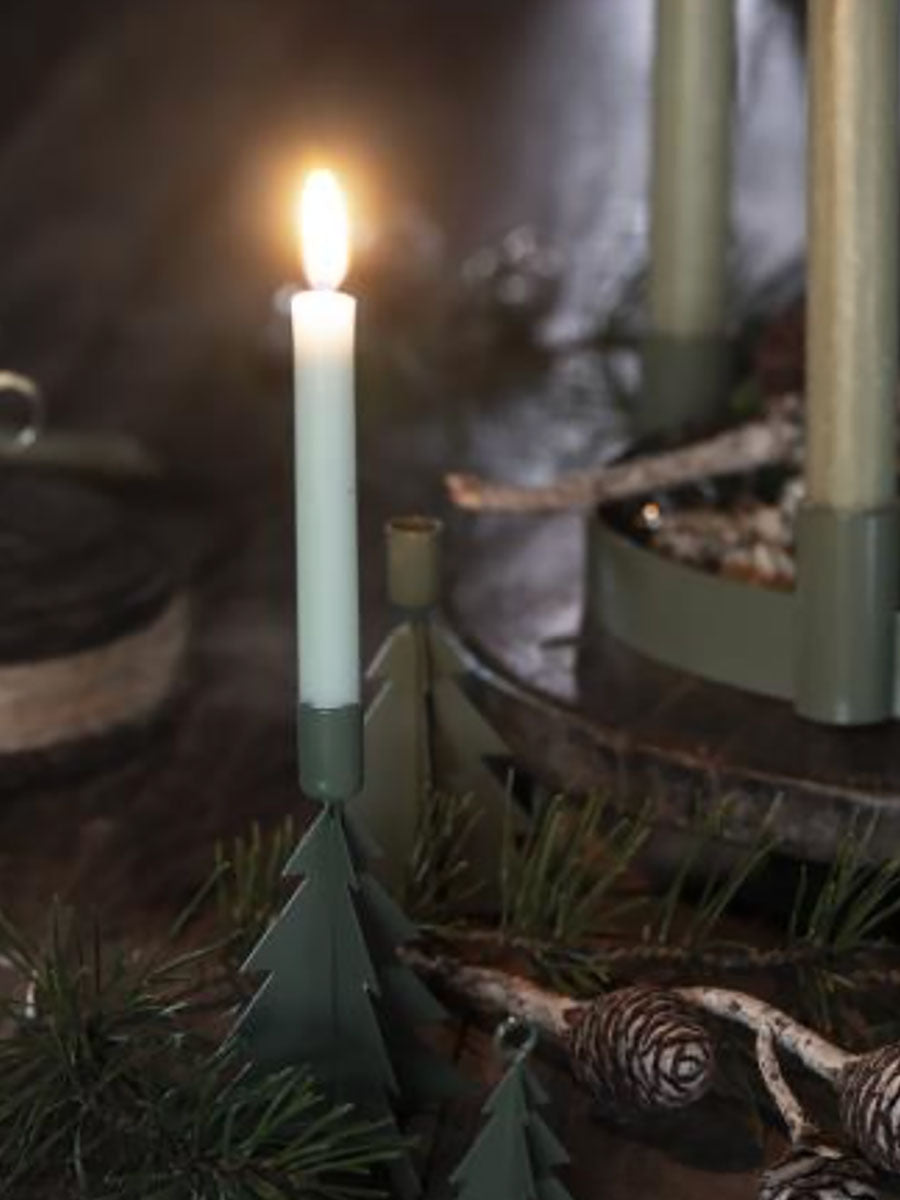 Ib-Laursen-Tapered-Candle-Dusty-Green