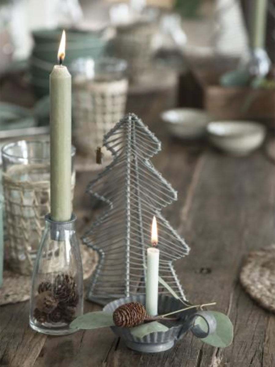 Ib-Laursen-Tapered-Candle-Dusty-Green