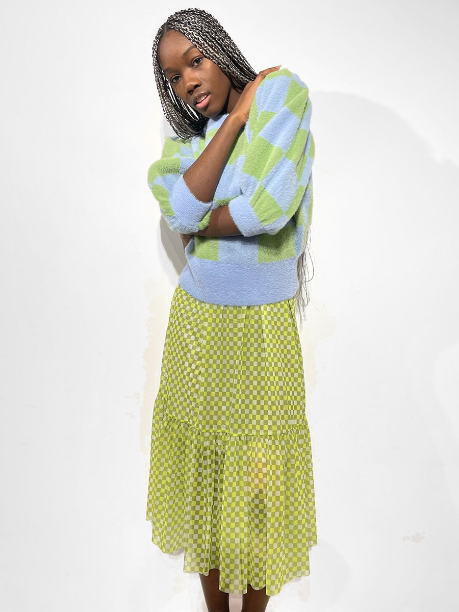 Hunkon Anya Top - Blue & Green