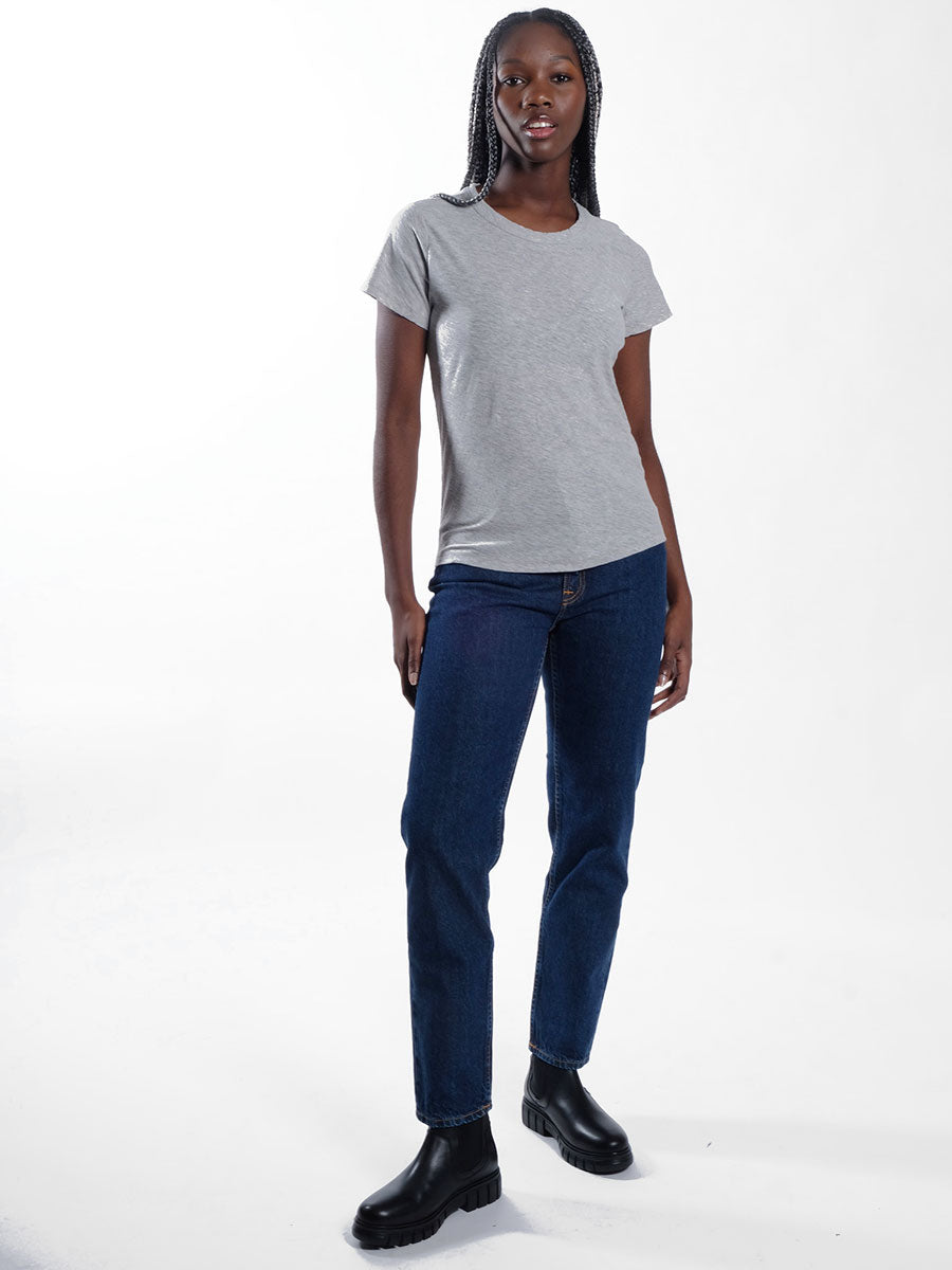 LEVETE ROOM Any1 Crew Neck T-Shirt - Grey