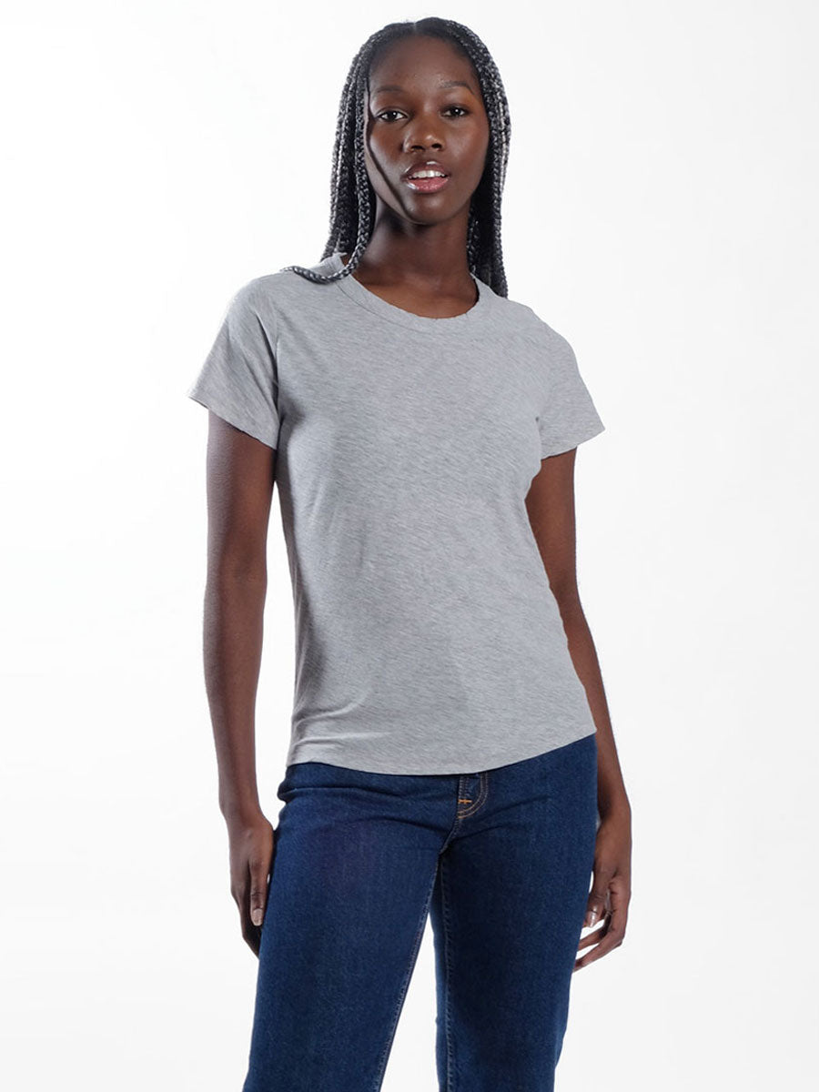 LEVETE ROOM  Any1 Crew Neck T-Shirt - Grey