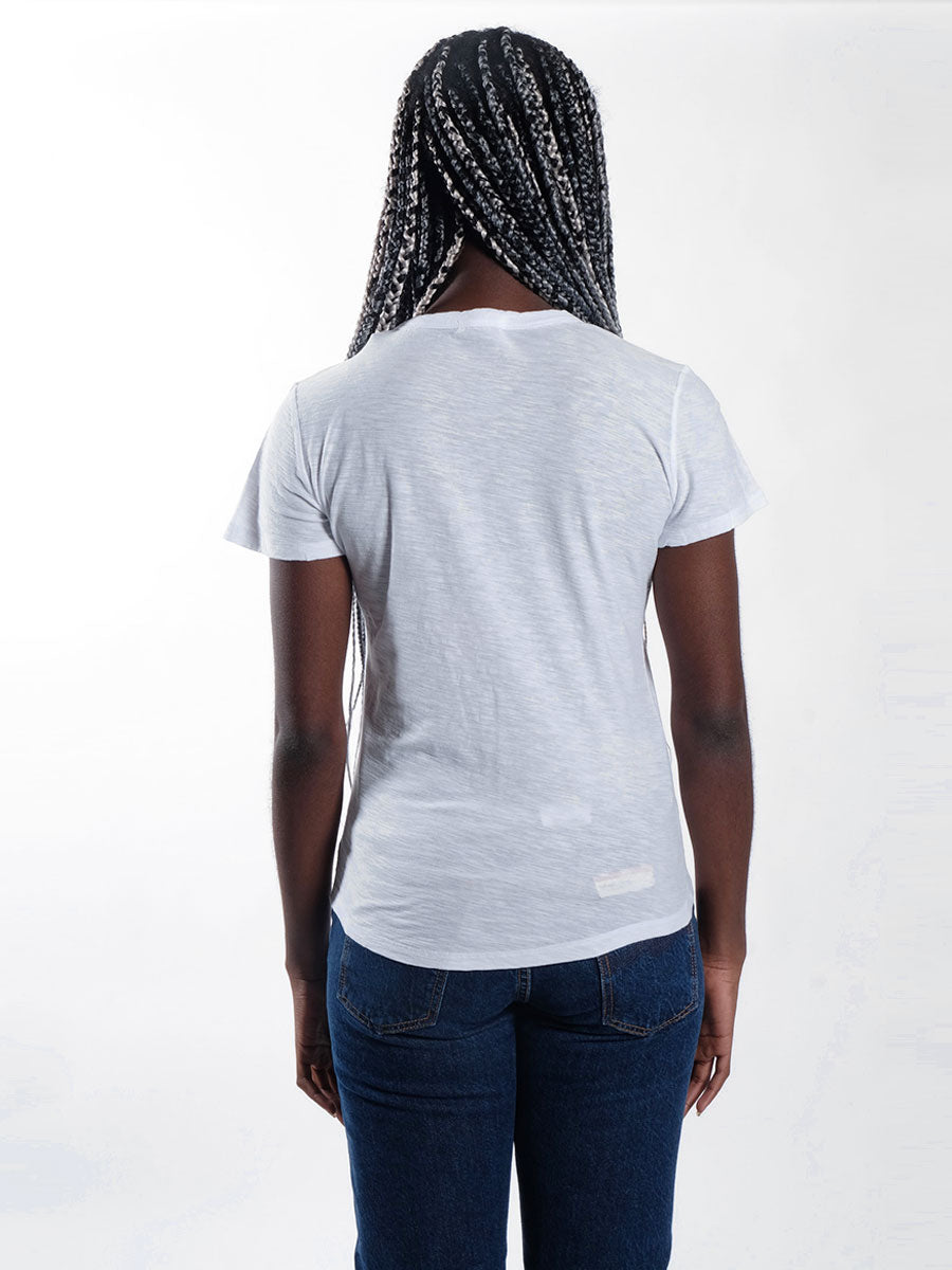 LEVETE ROOM  Any2 Scoop Neck T-Shirt - White