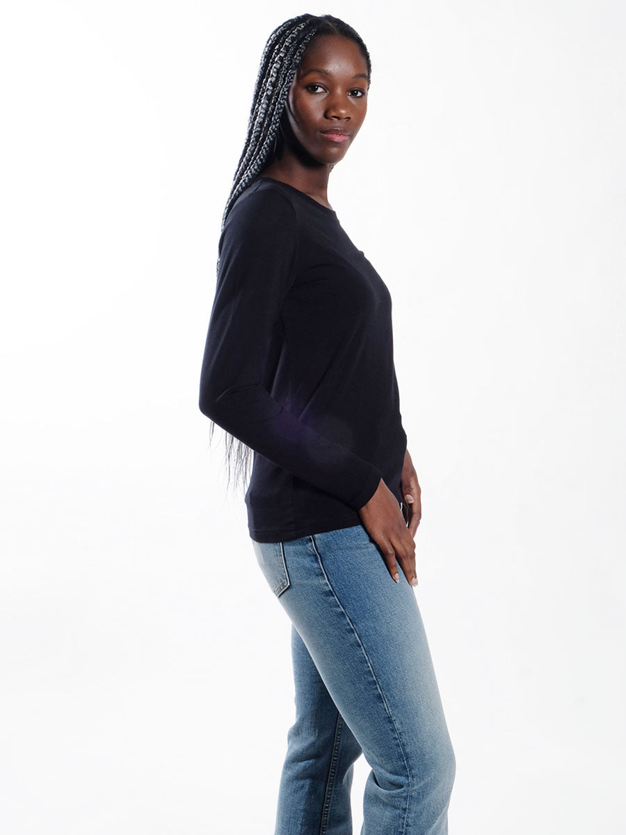 NUMPH Nukazumi Long Sleeve T-Shirt - Caviar