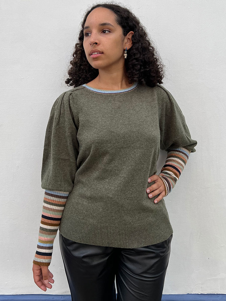 project-aj117-solange-puff-sleeve-jumper-army