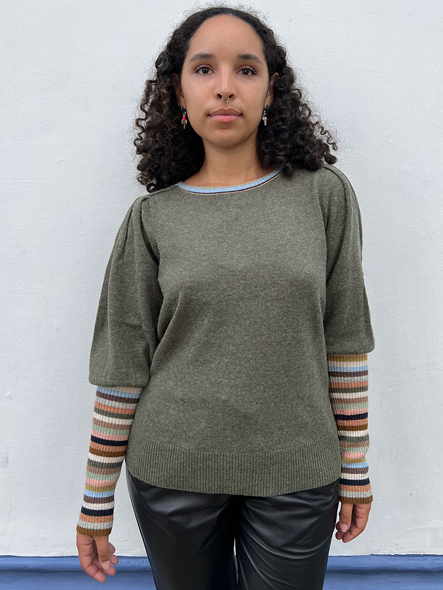 project-aj117-solange-puff-sleeve-jumper-army