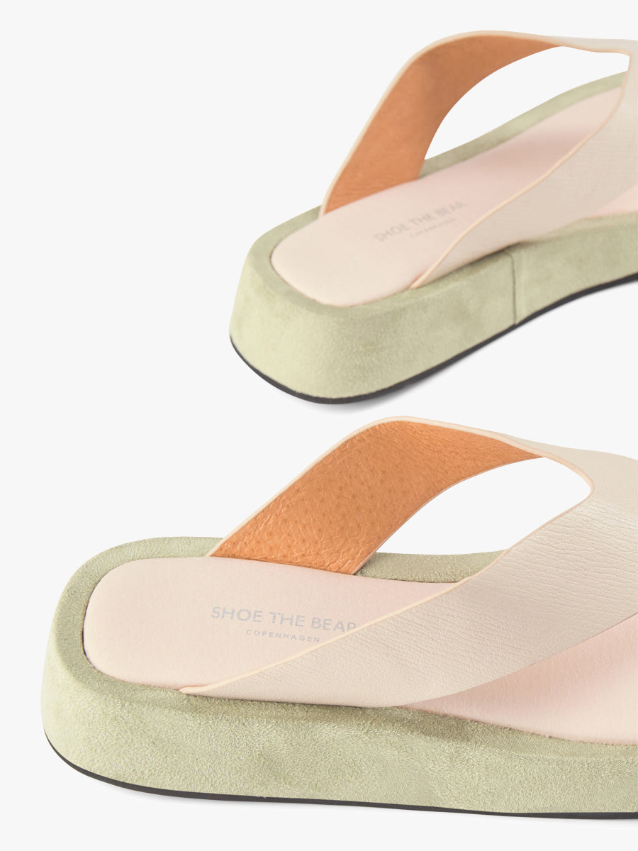 Shoe the Bear Astrid Thong - White/Green