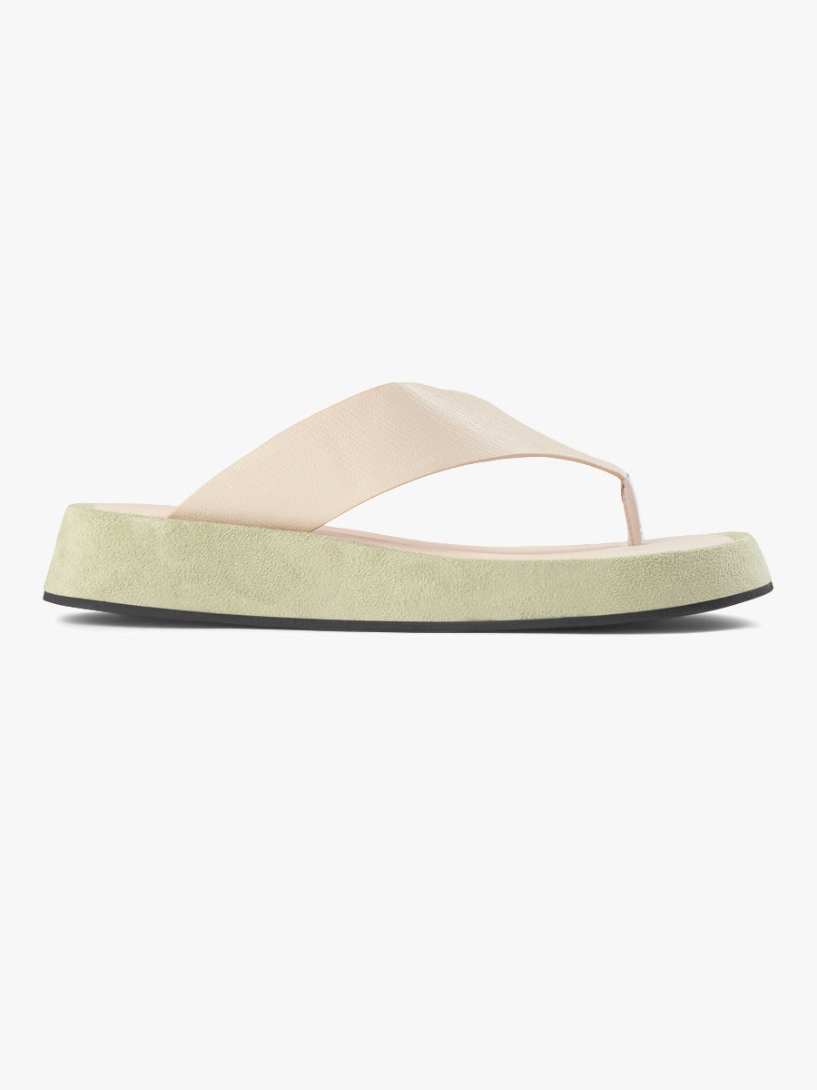 Shoe the Bear Astrid Thong - White/Green
