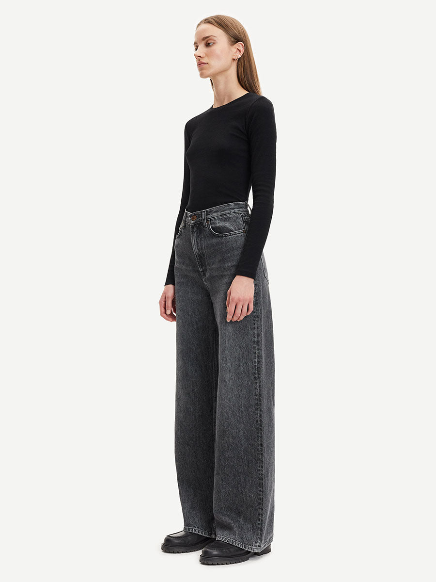 Samsoe Samsoe Alexa Long Sleeve Tee - Black