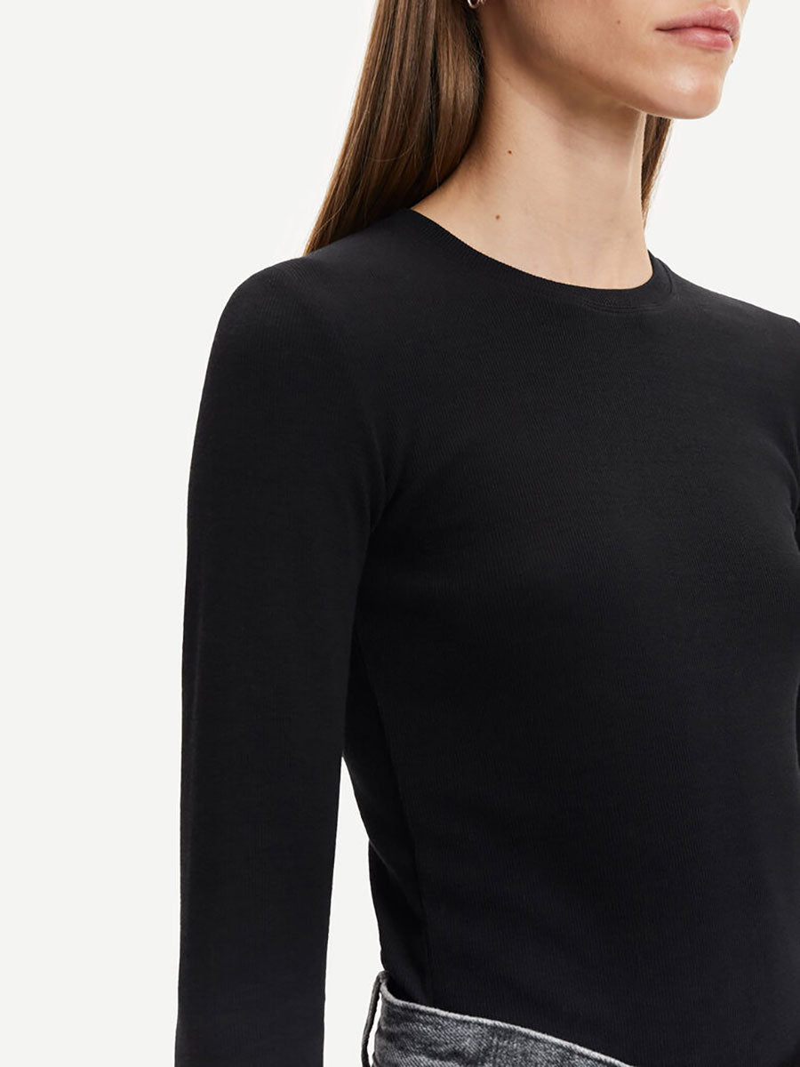 Samsoe Samsoe Alexa Long Sleeve Tee - Black