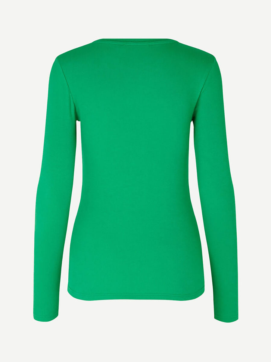 Samsoe Samsoe Alexa Long Sleeve Tee - Fern Green