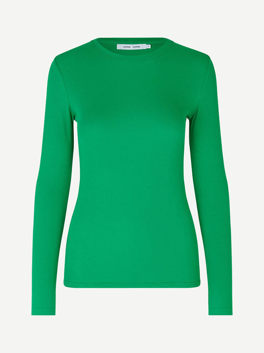 Samsoe Samsoe Alexa Long Sleeve Tee - Fern Green