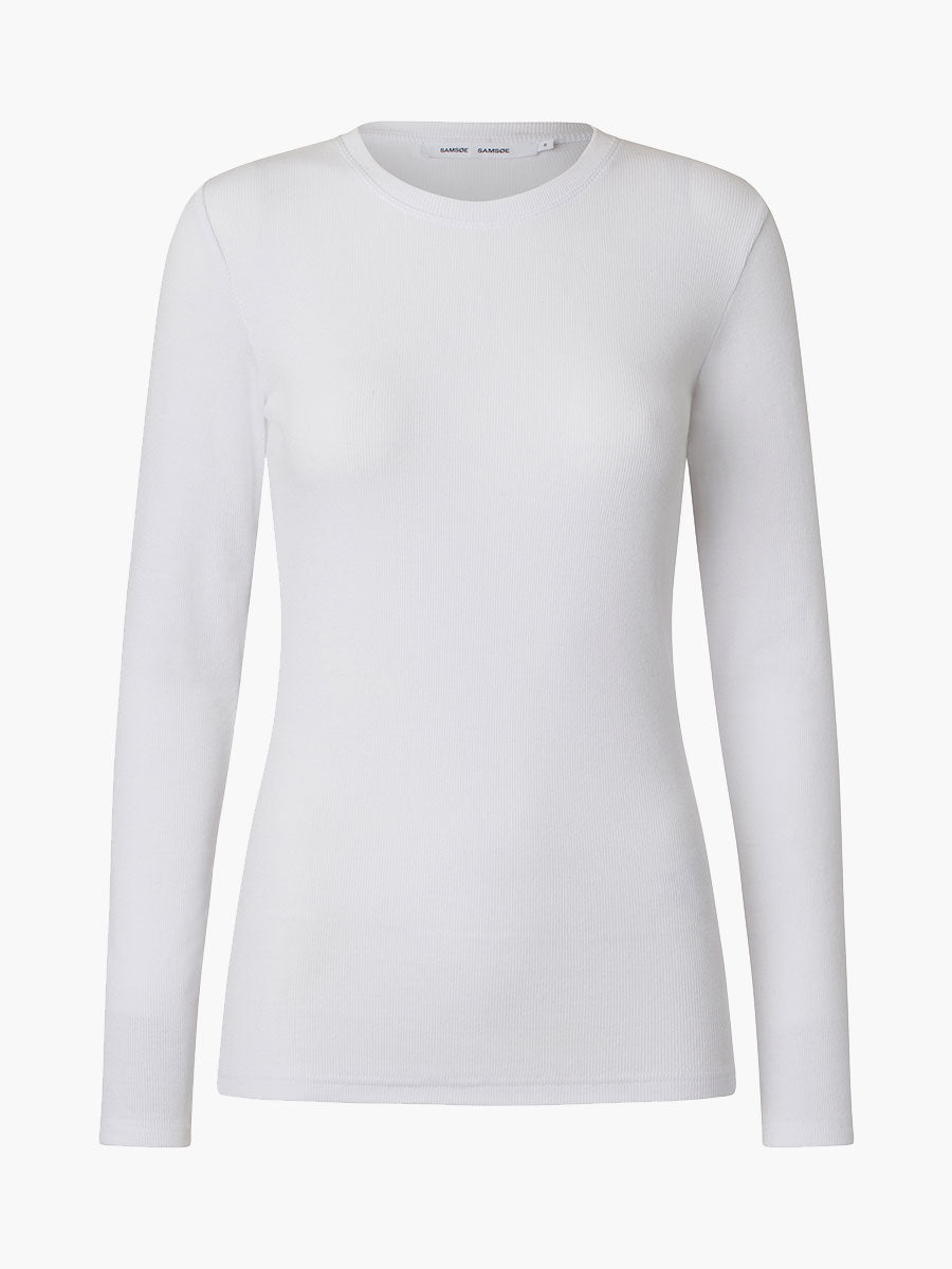 Samsoe Samsoe Alexa Long Sleeve Tee - White