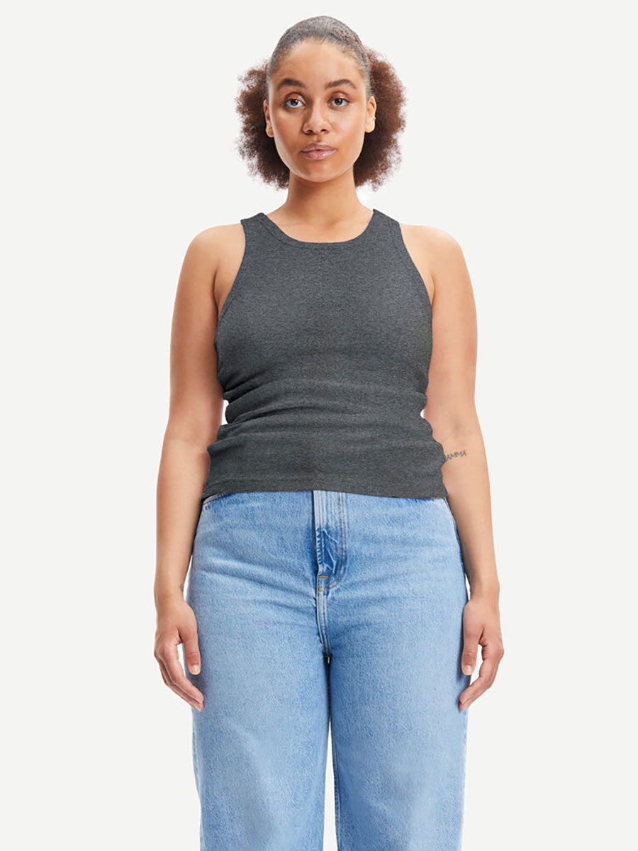 Samsoe Samsoe Alexo Tank - Dark Grey Melange