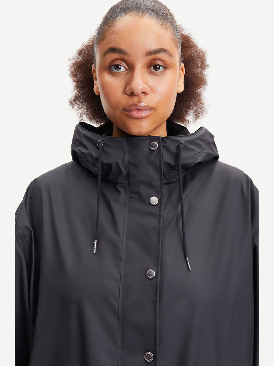 Samsoe Samsoe Stala Long Raincoat - Black