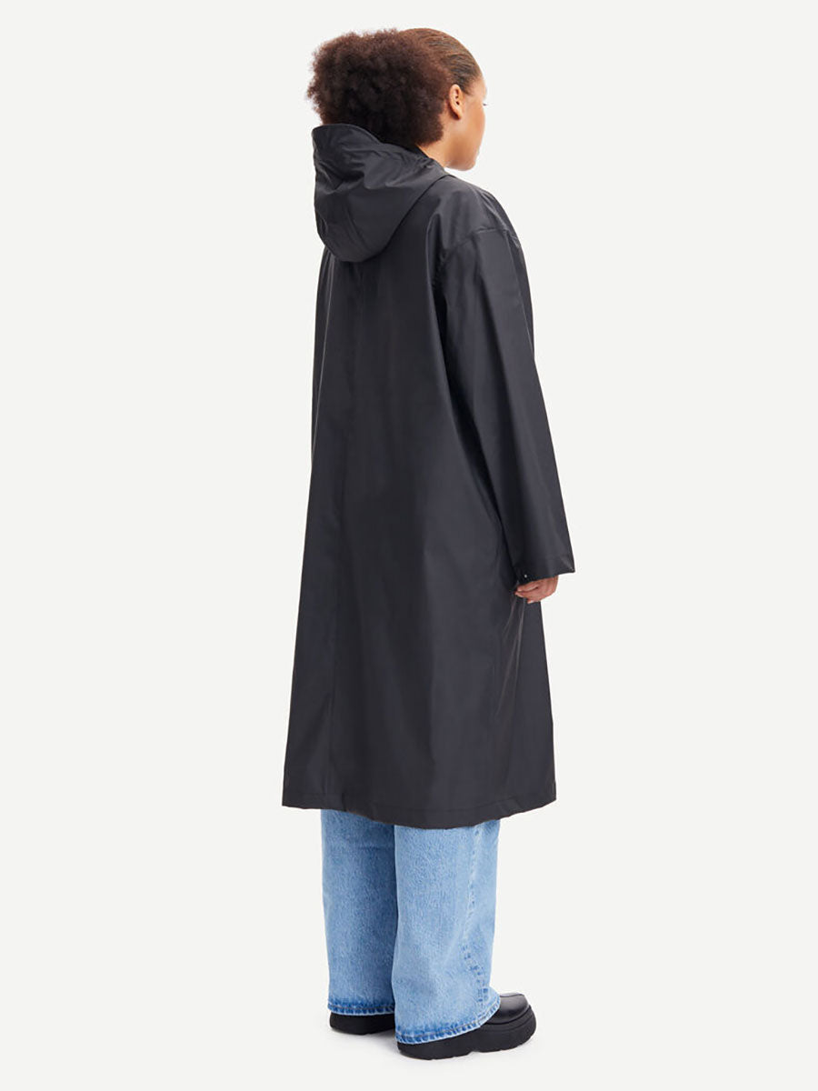 Samsoe Samsoe Stala Long Raincoat - Black