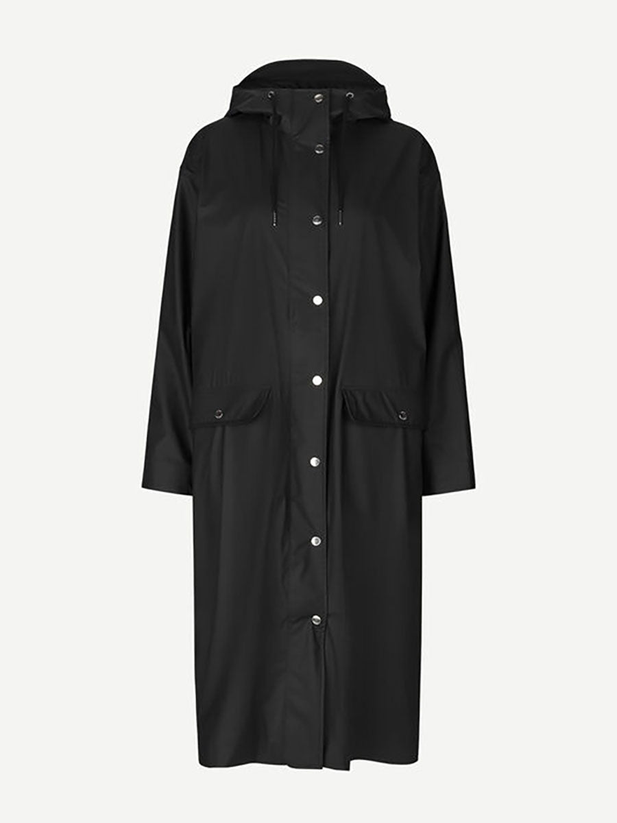 Samsoe Samsoe Stala Long Raincoat - Black