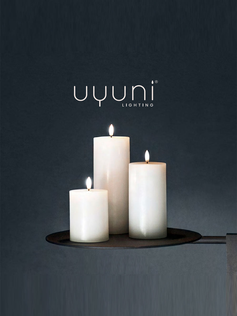 Uyuni Lighting LED Pillar Candle 7.8x10 - Nordic White