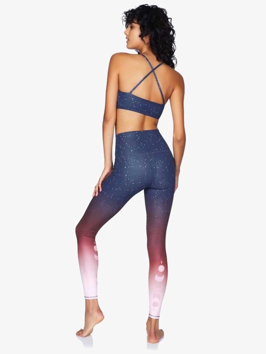 Moonchild Yoga Wear Printed Leggings - Deep Shade
