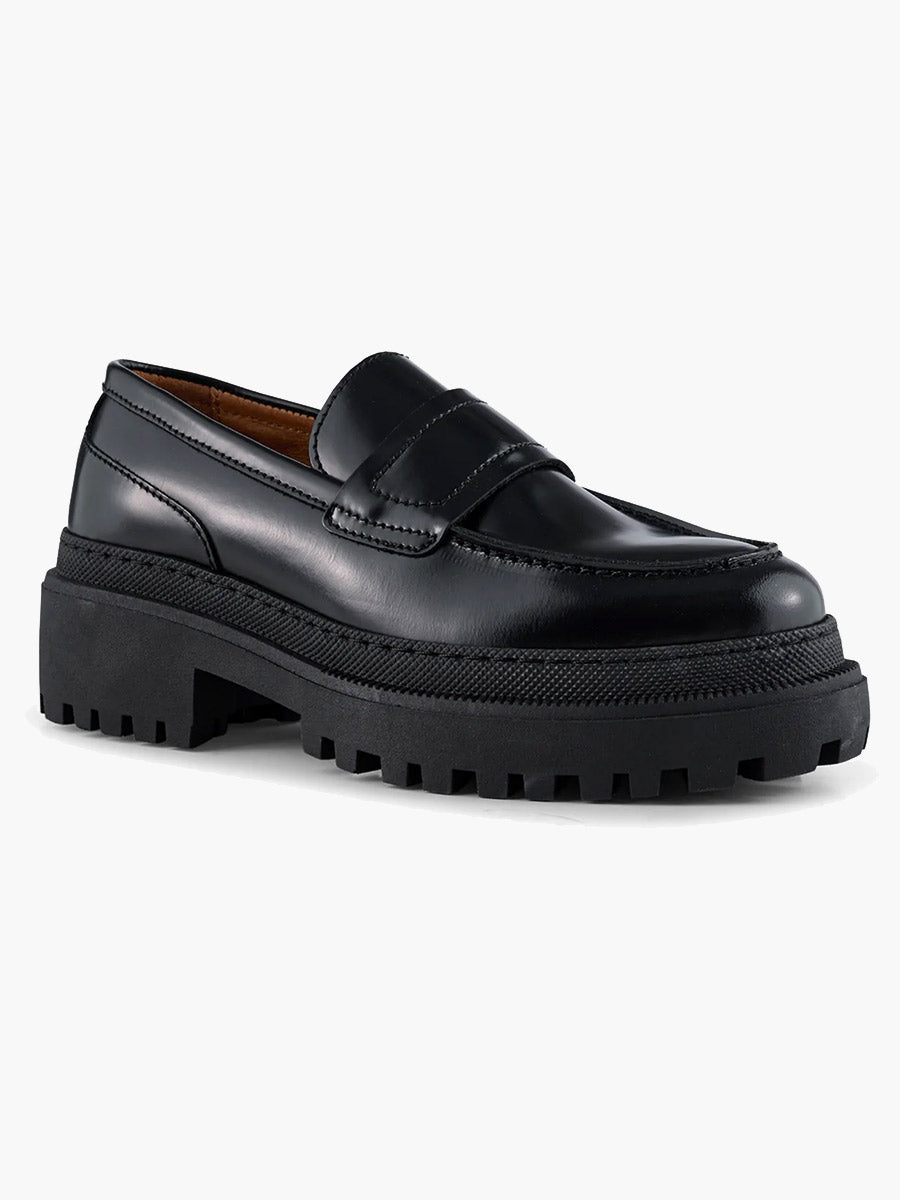 Iona Saddle Loafer - Black