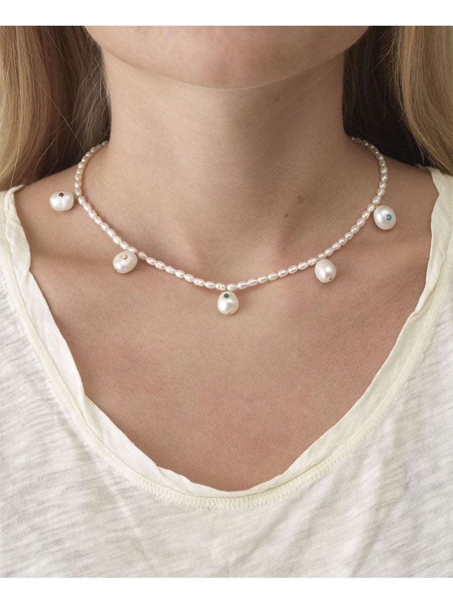 Anni Lu - Marianne Pearl Necklace - Gold