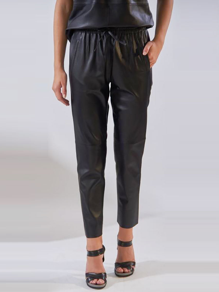 Oakwood Gift Leather Joggers - Black