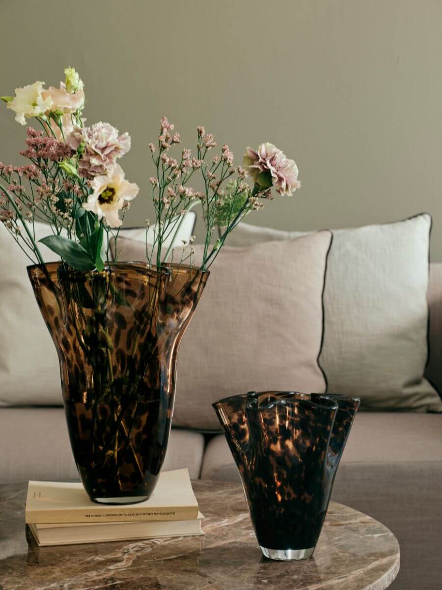 Broste Copenhagen - Liva Vase - Brown Leopard