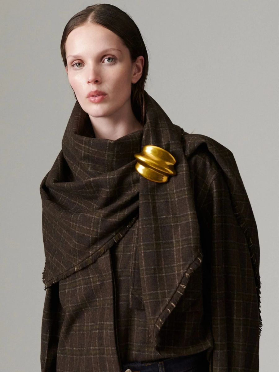 Zia Flanello Scarf - Brown Check