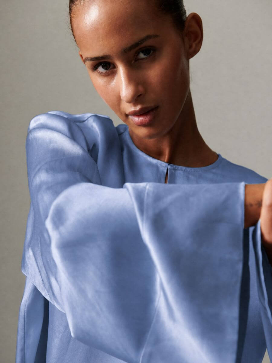Day Birger et Mikkelsen Davies Silky Touch Blouse - Brunnera Blue 