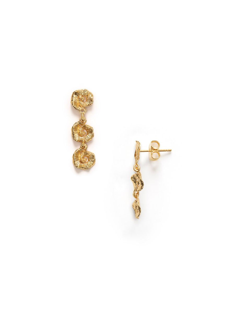 Triple Sun Earrings