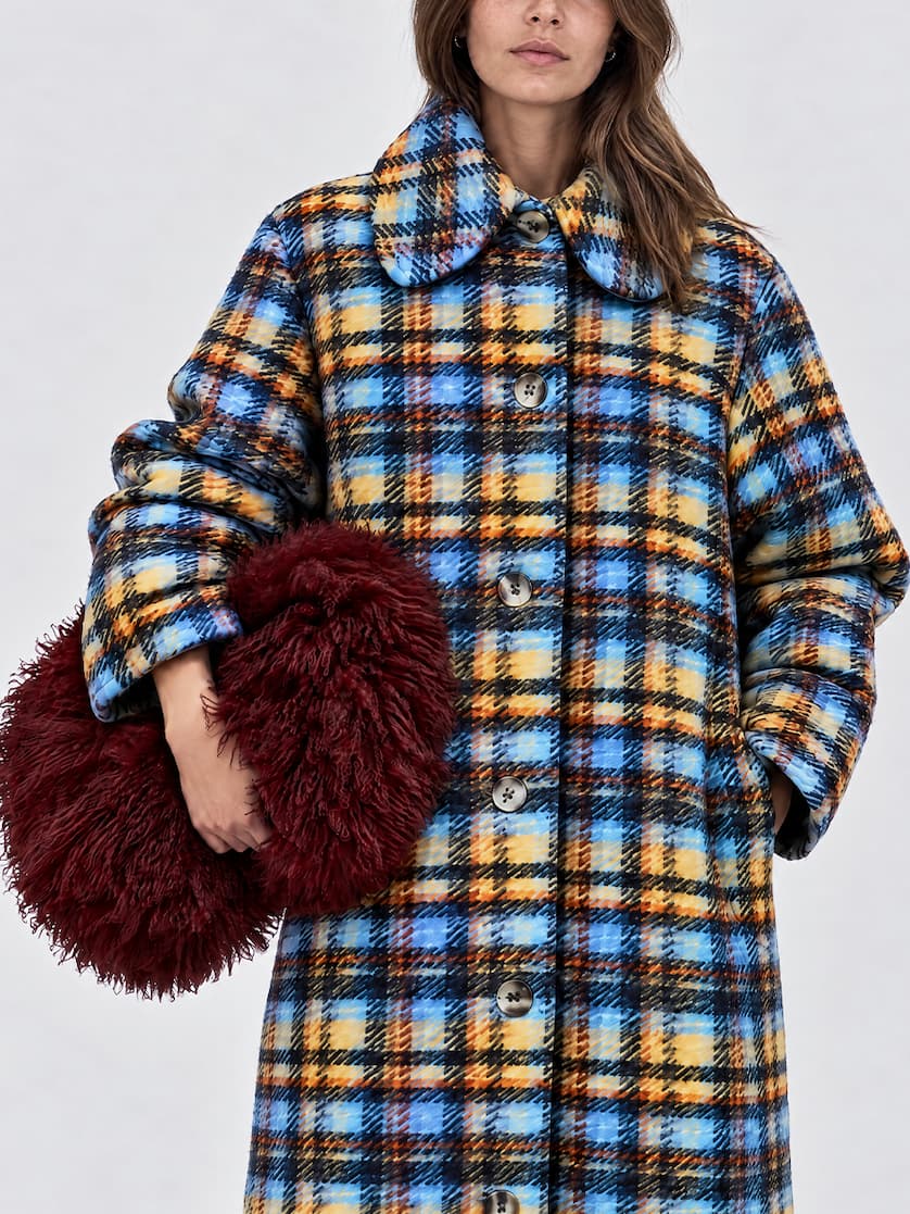 STELLA NOVA
Long Wool Checked Coat - Multi Checks
