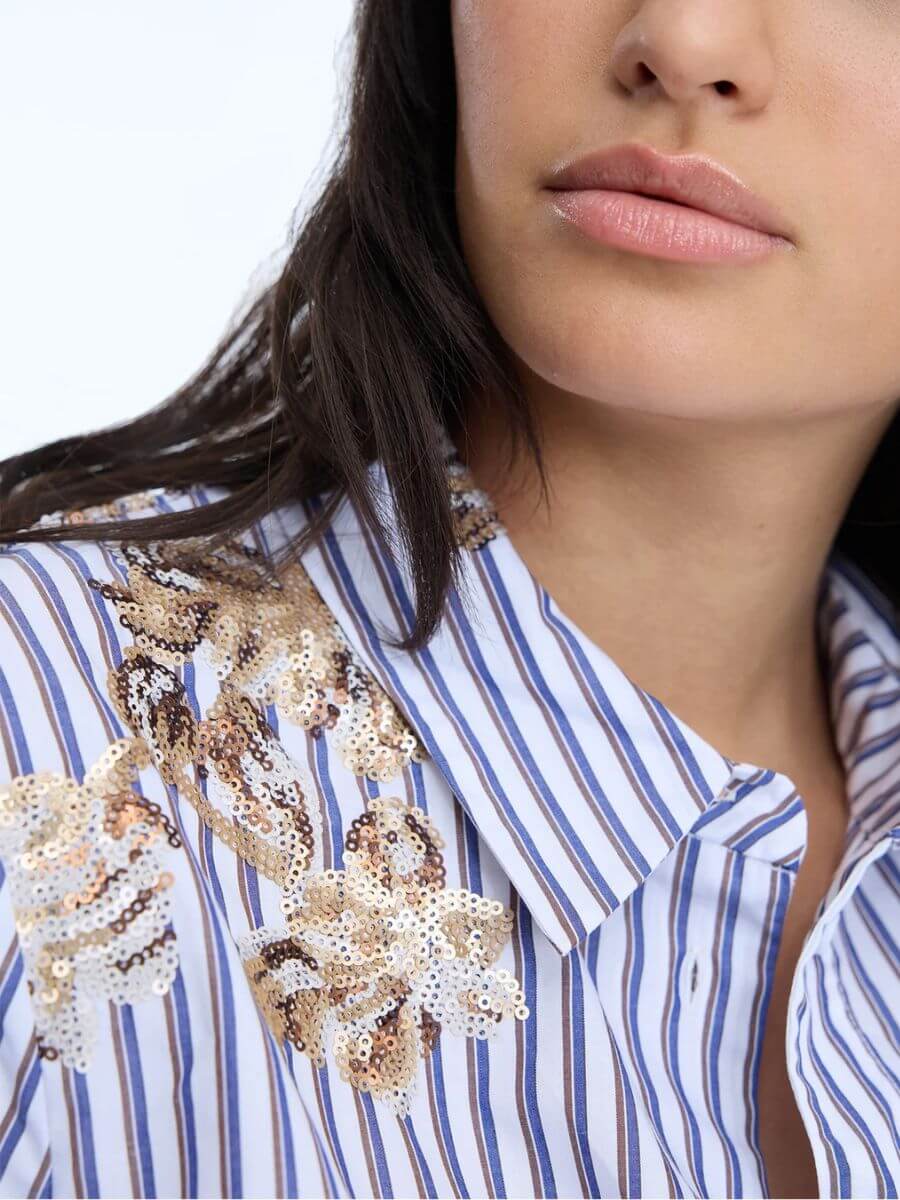 Munthe - Nuriana Top - Stripe White product shot