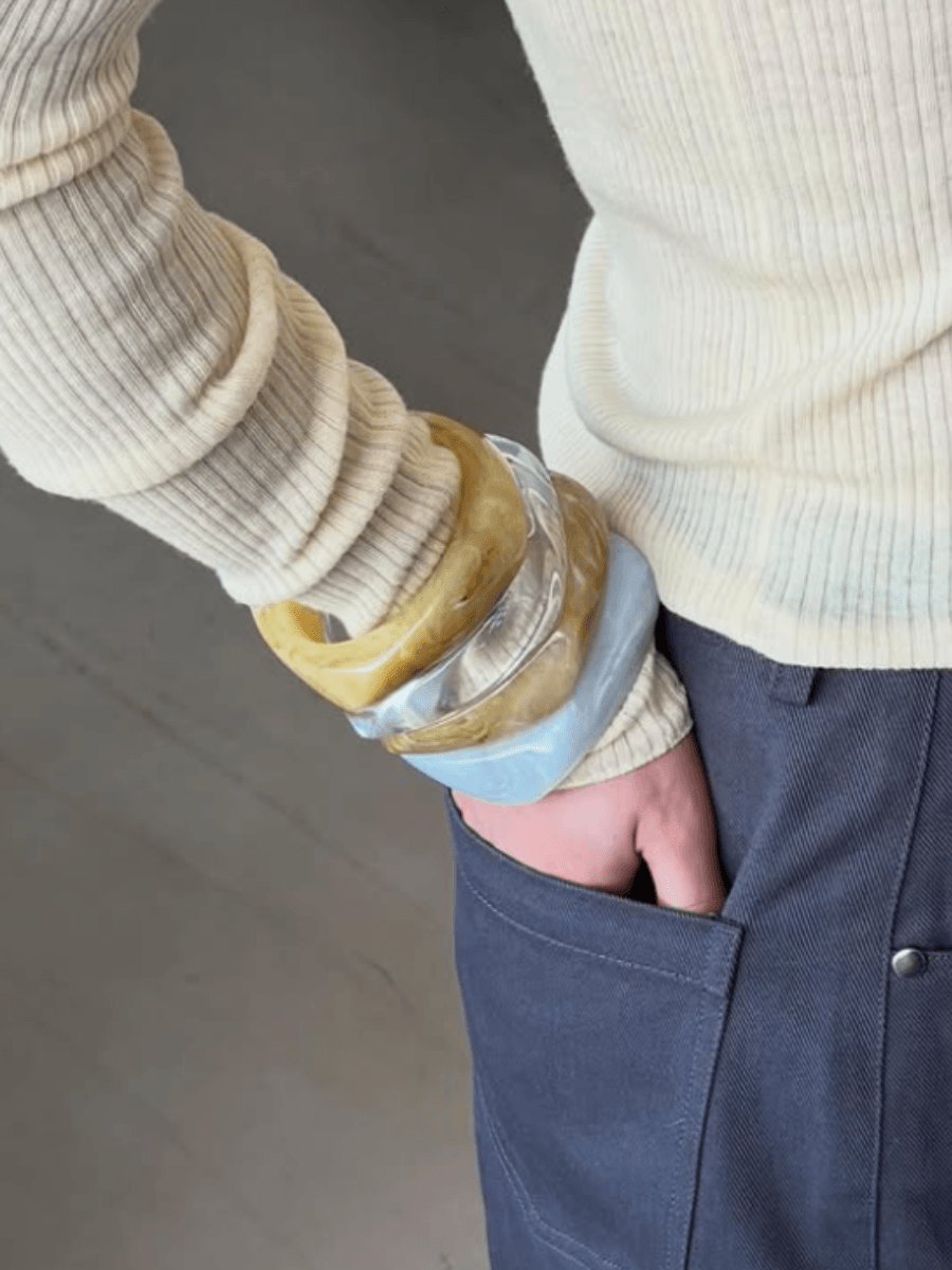 Chunky Bangle - Blue