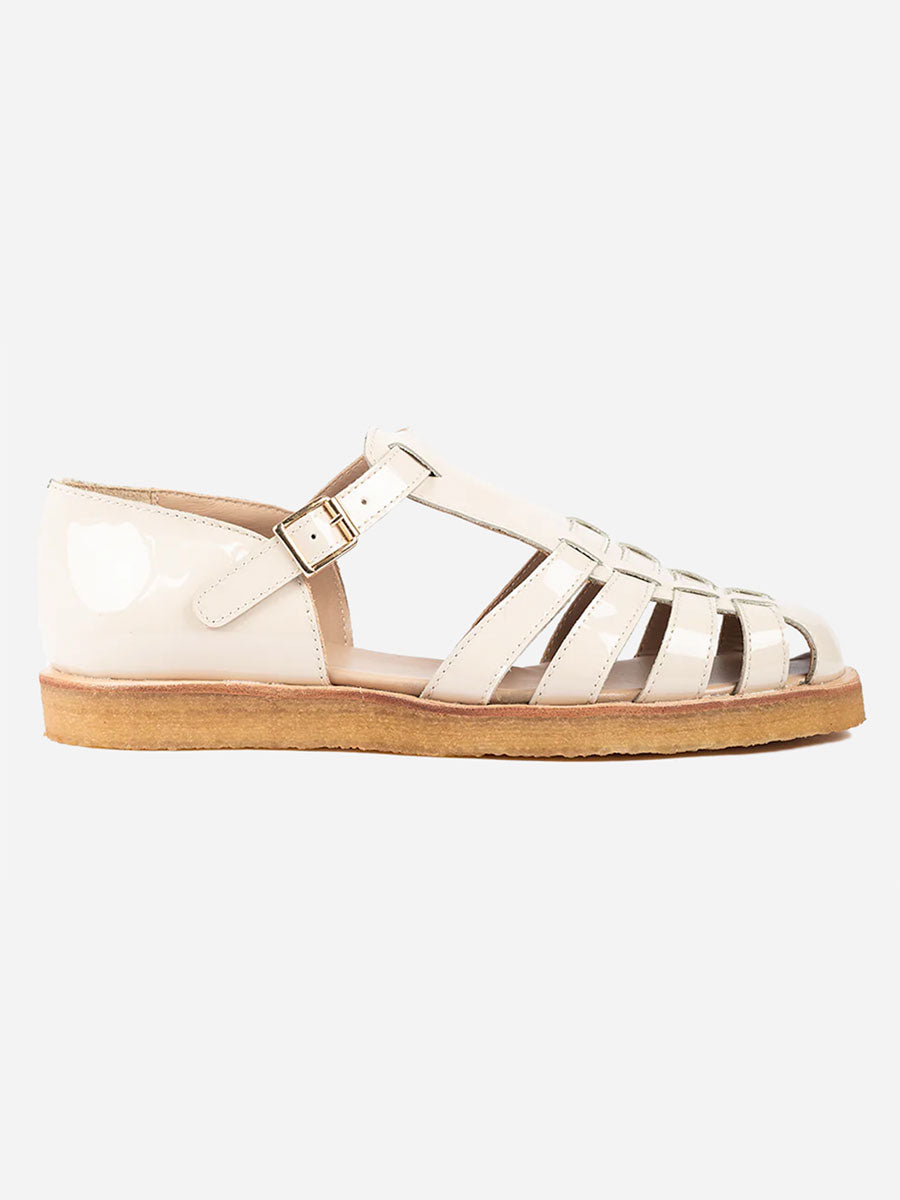 ANGULUS STRAP SANDALS WITH BUCKLE - BEIGE