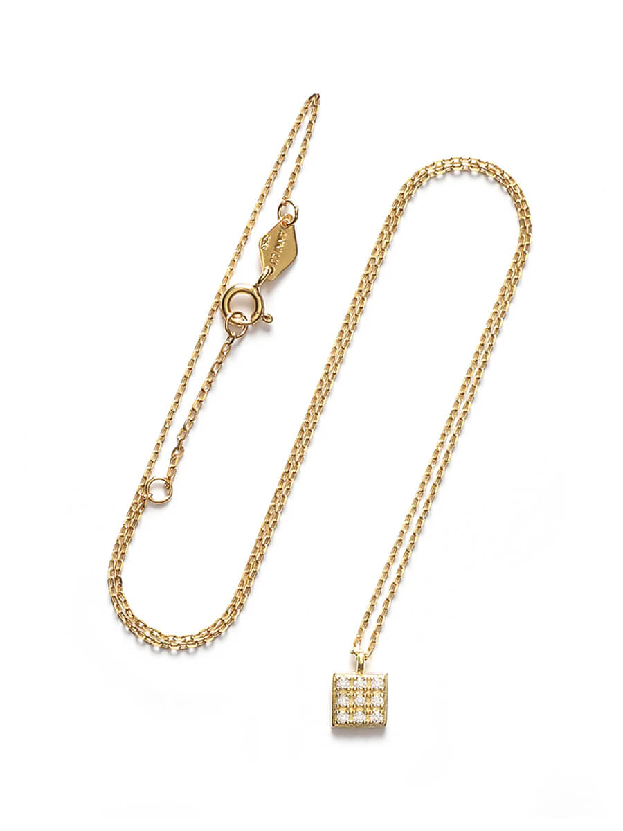 ANNI LU
Nine Dots Necklace - Gold Crystal
