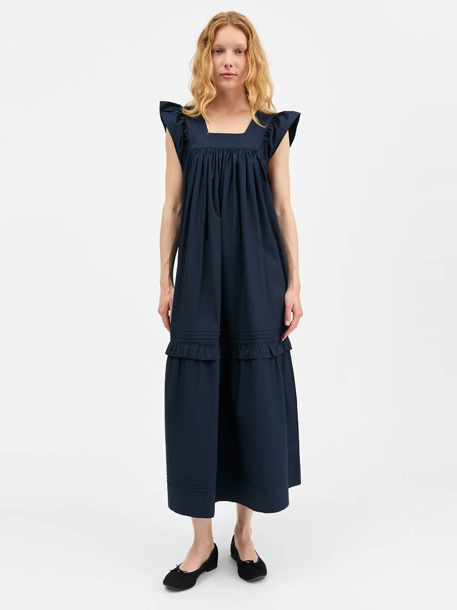 Skull Alina Dress - Navy