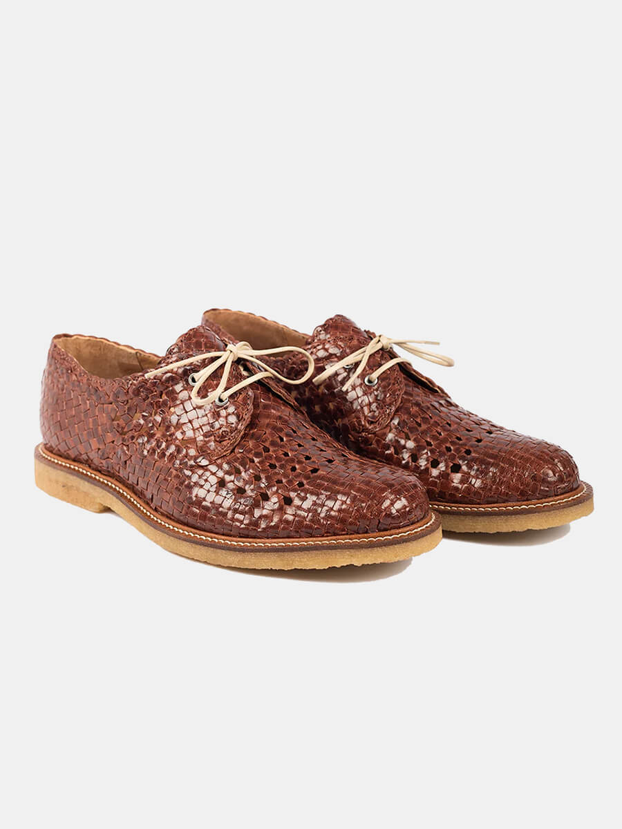 Angulus-Hand-braided-Lace-up-Shoes